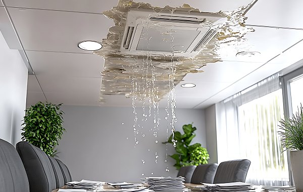 Roof leaking due to damage and unfixed roof